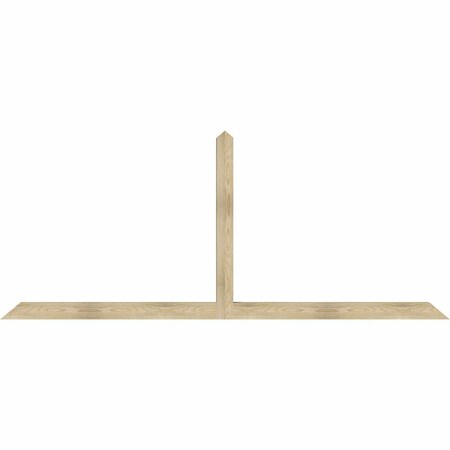 Ekena Millwork Portland Rough Sawn Timber Gable Bracket, Douglas Fir, 108"W x 45"H x 4"D x 4"F, 10/12 Pitch GBW108X45X0404POR00RDF